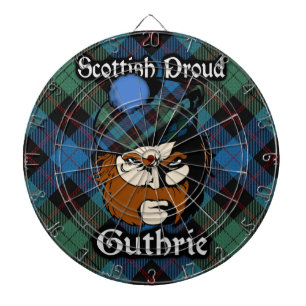 Scottish Clan Guthrie Tartan Dartboard