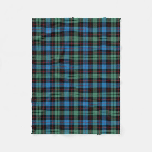 Scottish Clan Guthrie Tartan Plaid Fleece Blanket (Front)