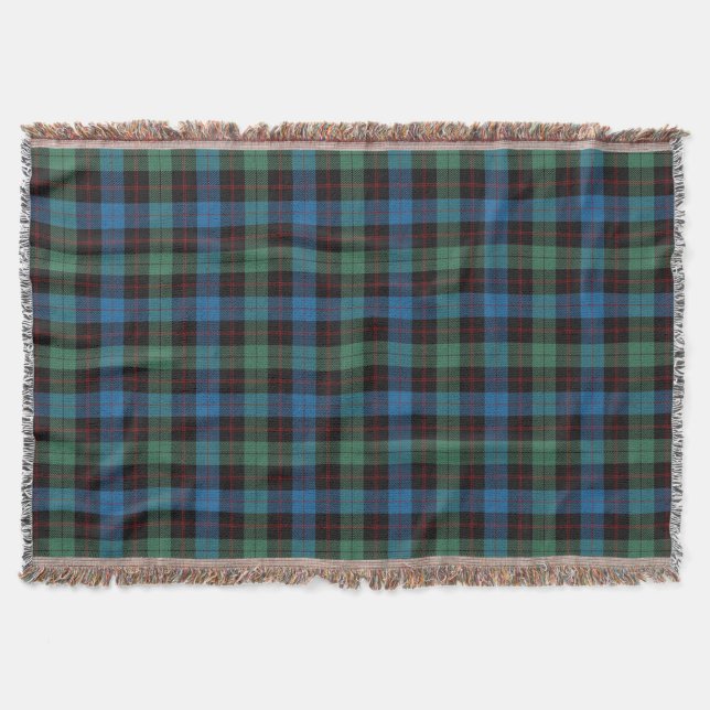 Scottish Clan Guthrie Tartan Throw Blanket (Front)