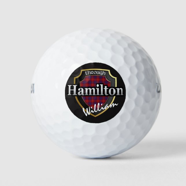 Scottish Clan Hamilton Personalise Your Name Golf Balls (Front)