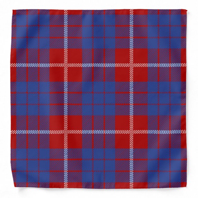 Hamilton Red Clan Tartan Tie - 100% Wool Scottish Tie For Men 56 Inch - View #3