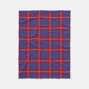 Scottish Clan Hamilton Tartan Plaid Fleece Blanket