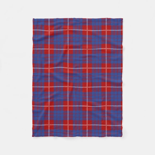 Scottish Clan Hamilton Tartan Plaid Fleece Blanket (Front)