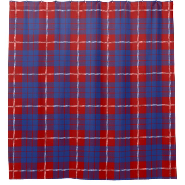 Scottish Clan Hamilton Tartan Plaid Shower Curtain (Front)