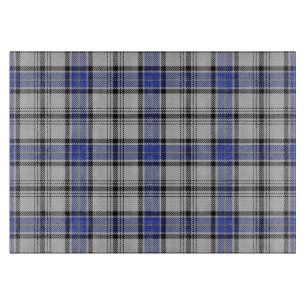 Scottish Clan Hannay Blue & White Tartan Cutting Board