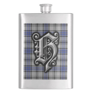 Scottish Clan Hannay Letter H Monogram Tartan Hip Flask