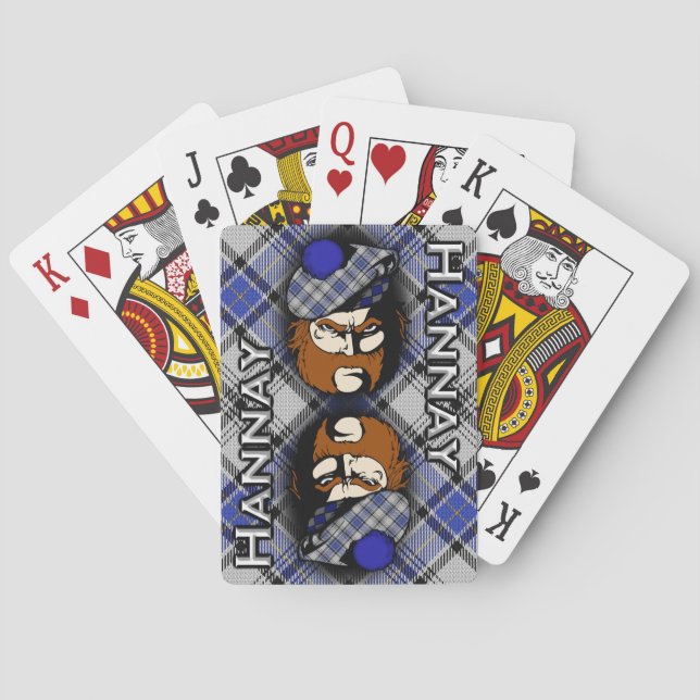 Scottish Clan Hannay Tartan Plaid Playing Cards (Back)