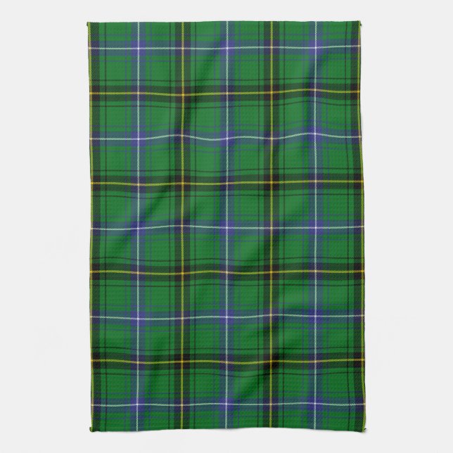 Scottish Clan Henderson Tartan Plaid Tea Towel (Vertical)