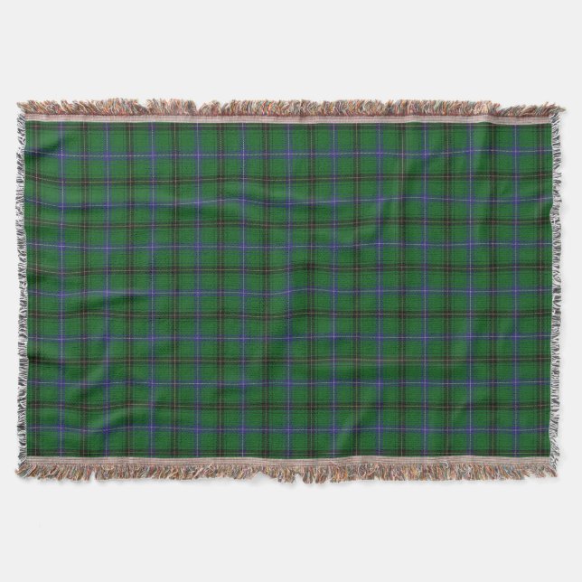 Scottish Clan Henderson Tartan Throw Blanket (Front)