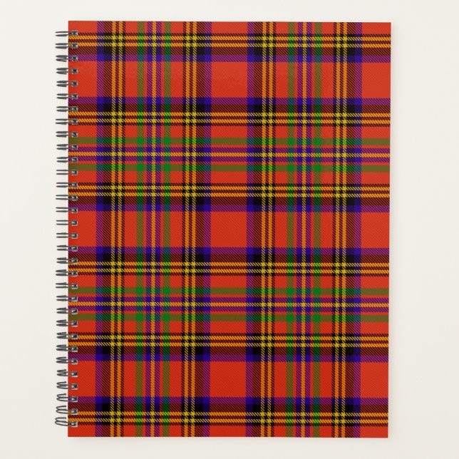 Scottish Clan Hepburn Tartan Plaid Planner (Front)