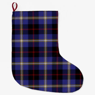 Scottish Clan Hill Tartan Plaid Large Christmas Stocking