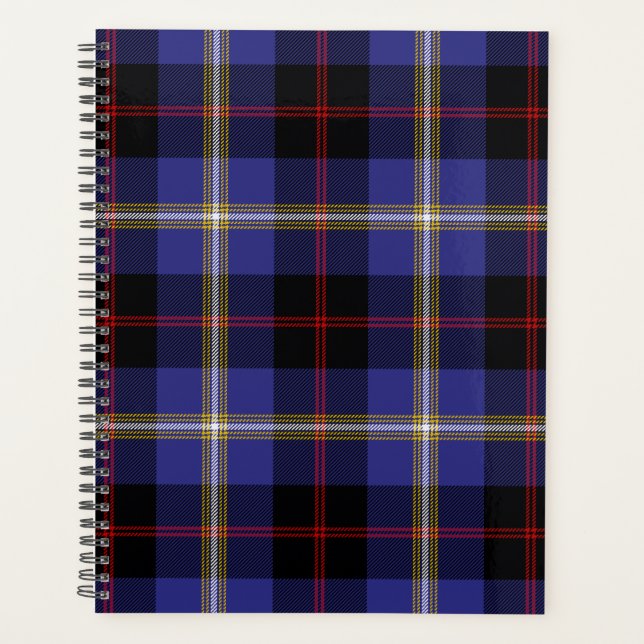 Scottish Clan Hill Tartan Plaid Planner (Front)