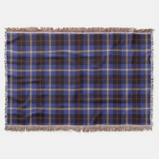 Scottish Clan Hill Tartan Plaid Throw Blanket (Front)