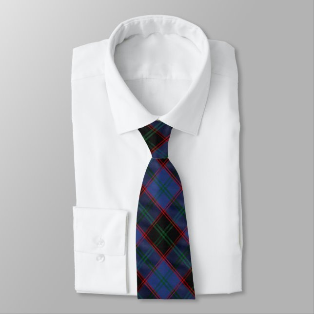 Scottish Clan Home Tartan Plaid Tie (Tied)