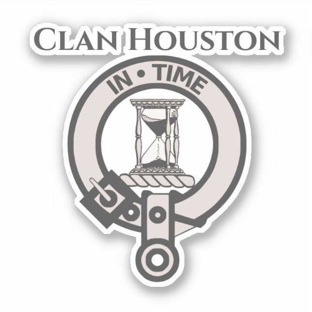 Scottish Clan Houston Crest Badge Sticker (Front)