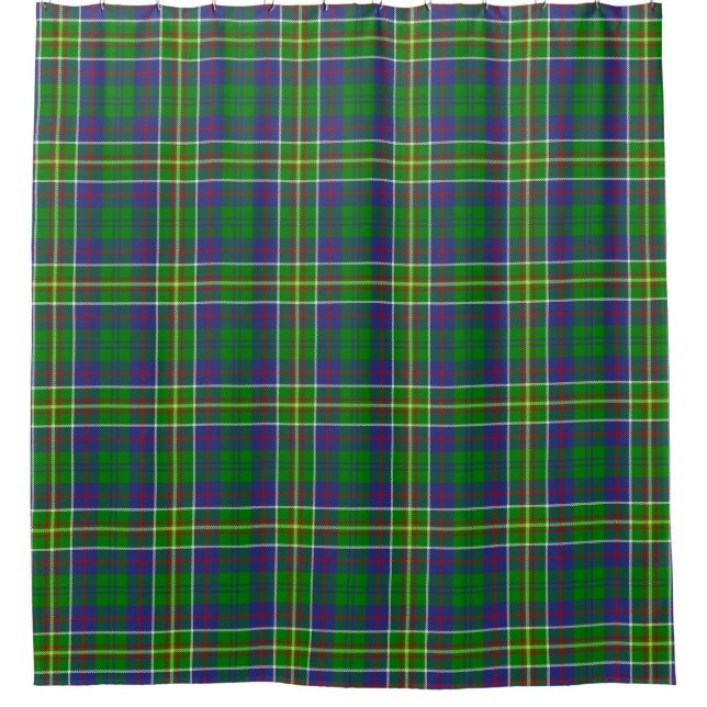 Scottish Clan Hunter Tartan Plaid Shower Curtain (Front)