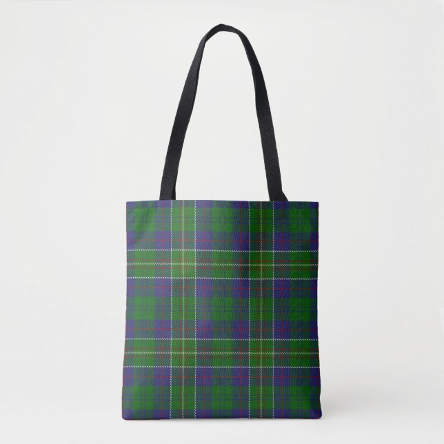 Scottish Clan Hunter Tartan Plaid Tote Bag (Front)