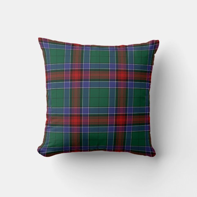 Scottish Clan Jardine Dress Tartan Plaid Cushion (Front)