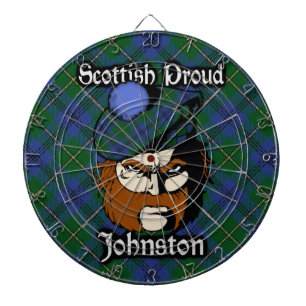 Scottish Clan Johnstone Johnston Tartan Dartboard