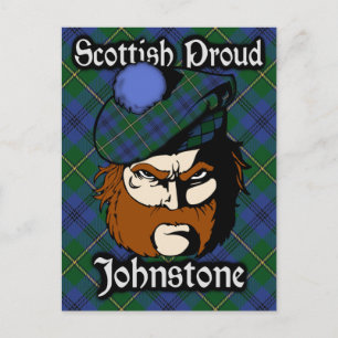 Scottish Clan Johnstone Johnston Tartan Postcard