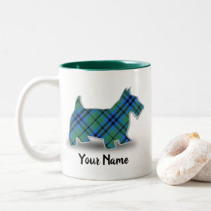 Scottish Clan Keith Tartan Scottish Terrier Two-Tone Coffee Mug