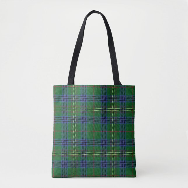 Scottish Clan Kennedy Tartan Plaid Tote Bag (Front)