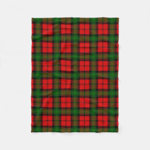 Scottish Clan Kerr Tartan Plaid Fleece Blanket