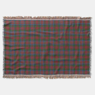 Scottish Clan Kidd Red Green Blue Tartan Throw Blanket