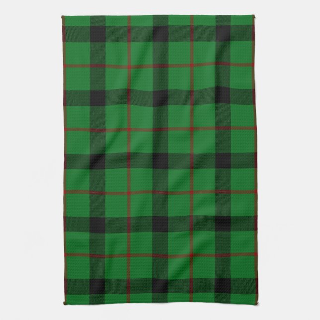 Scottish Clan Kincaid Tartan Plaid Tea Towel (Vertical)