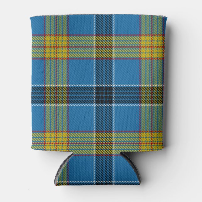 Scottish Clan Laing Tartan Plaid Can Cooler (Front)