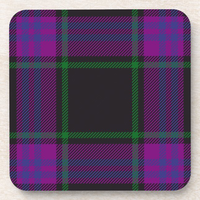 Scottish Clan Laird Tartan Plaid Coaster (Front)
