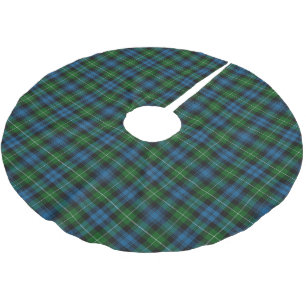 Scottish Clan Lamont Blue Green Tartan Brushed Polyester Tree Skirt