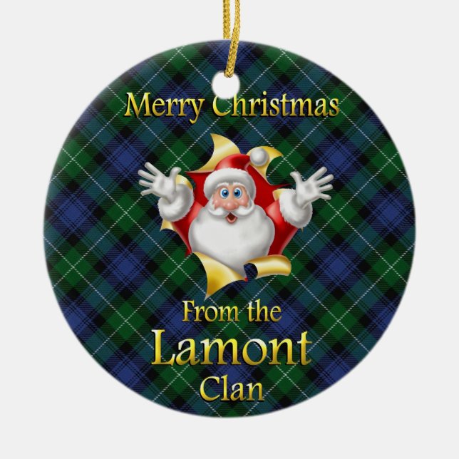 Scottish Clan Lamont Christmas Ornament (Front)