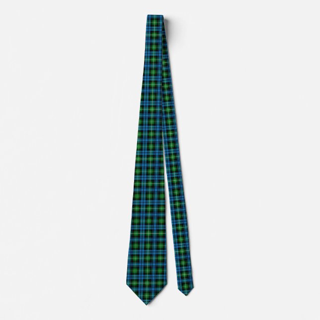 Scottish Clan Lamont Tartan Plaid Tie (Front)