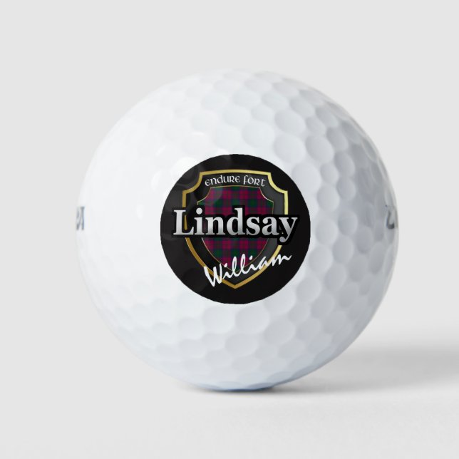 Scottish Clan Lindsay Personalise Your Name Golf Balls (Front)