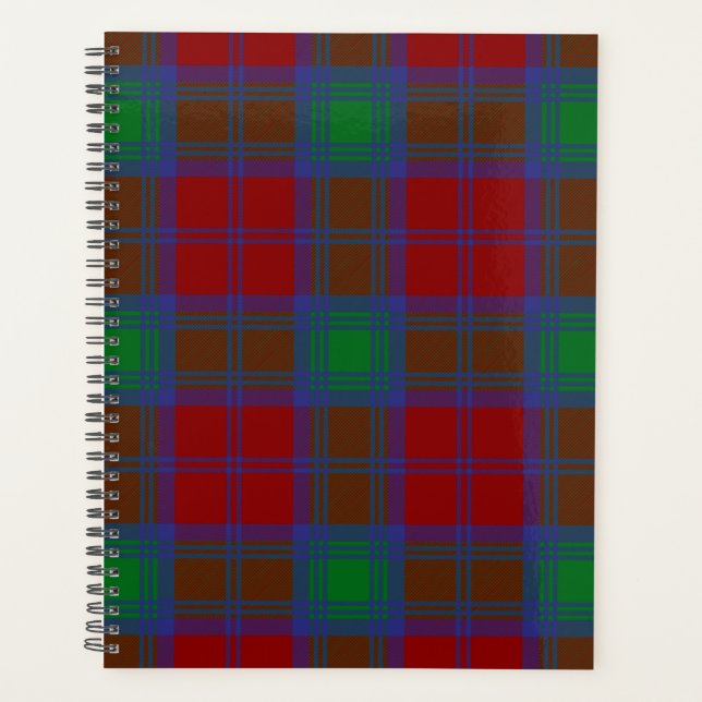 Scottish Clan Lindsay Tartan Plaid Planner (Front)