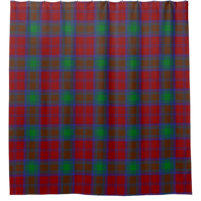 Scottish Clan Lindsay Tartan Plaid Shower Curtain (Front)