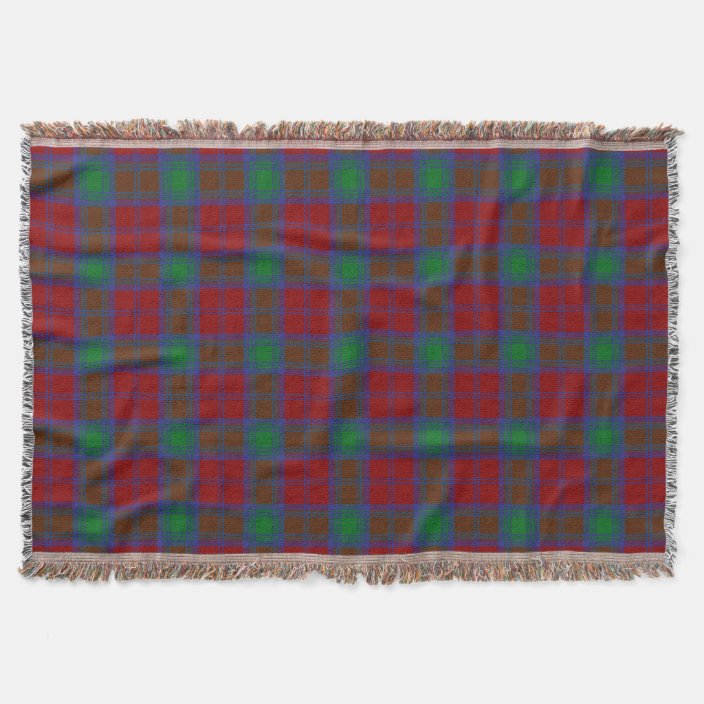 Scottish Tartan Leslie Hunting Clan Woven Blanket Plaid Style