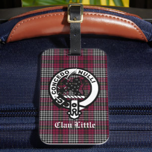 Scottish Clan Little Crest Badge and Tartan Custom Luggage Tag