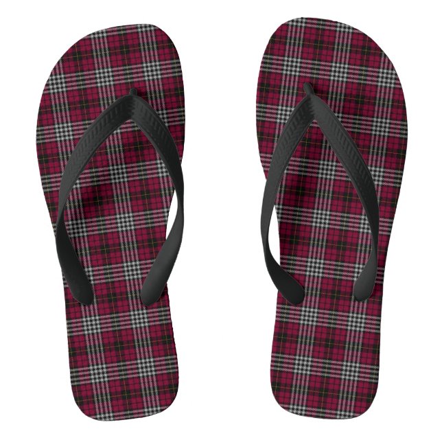 Scottish Clan Little Tartan Plaid  Flip Flops (Footbed)