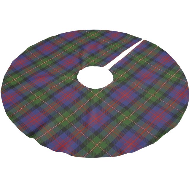 Scottish Clan Logan Tartan Brushed Polyester Tree Skirt (Angled)