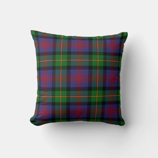Scottish Clan Logan Tartan Plaid Cushion (Front)