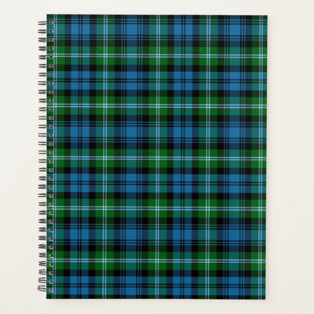 Scottish Clan Lyon Tartan Plaid Planner (Front)