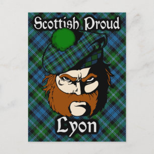 Scottish Clan Lyon Tartan Postcard