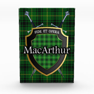 Scottish Clan MacArthur Tartan Photo Block