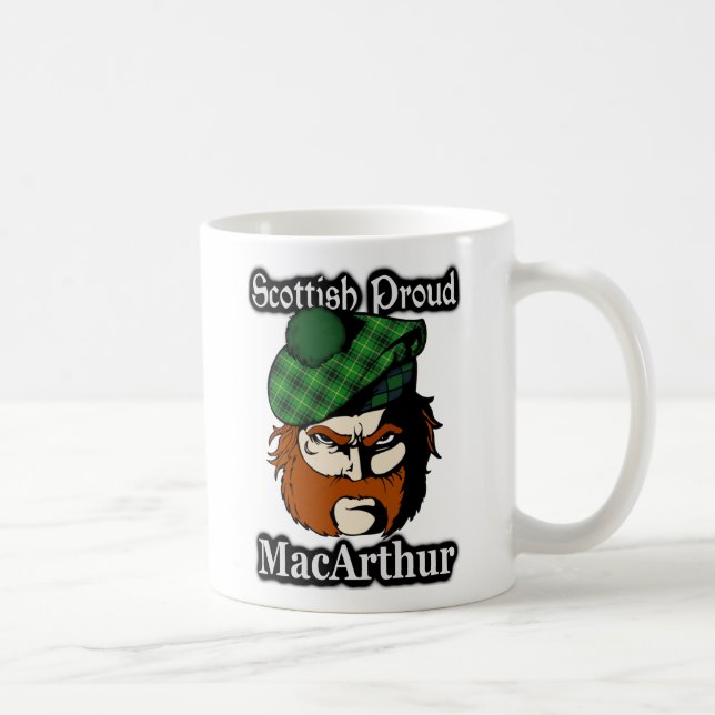 Scottish Clan MacArthur Tartan Scottish Coffee Mug (Right)