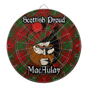 Scottish Clan MacAulay Tartan Dartboard