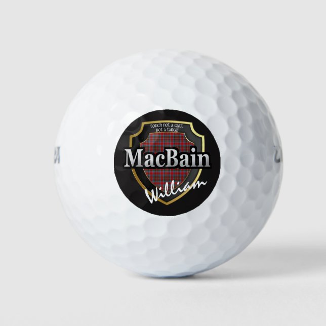 Scottish Clan MacBain Personalise Your Name Golf Balls (Front)
