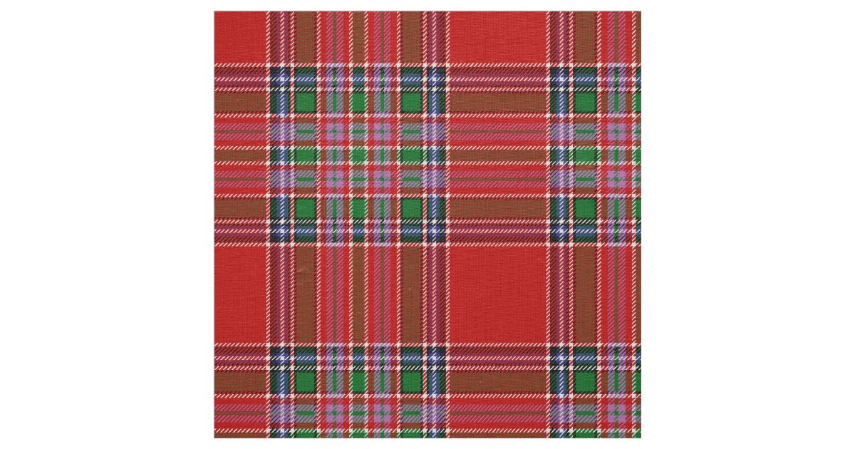Scottish Clan MacBean Tartan Plaid Fabric | Zazzle