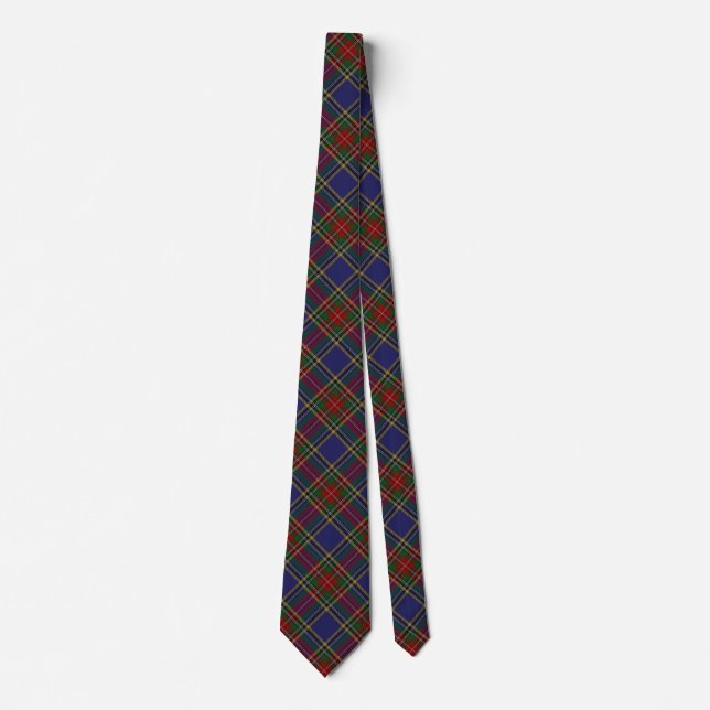 Scottish Clan MacBeth Tartan Tie (Front)